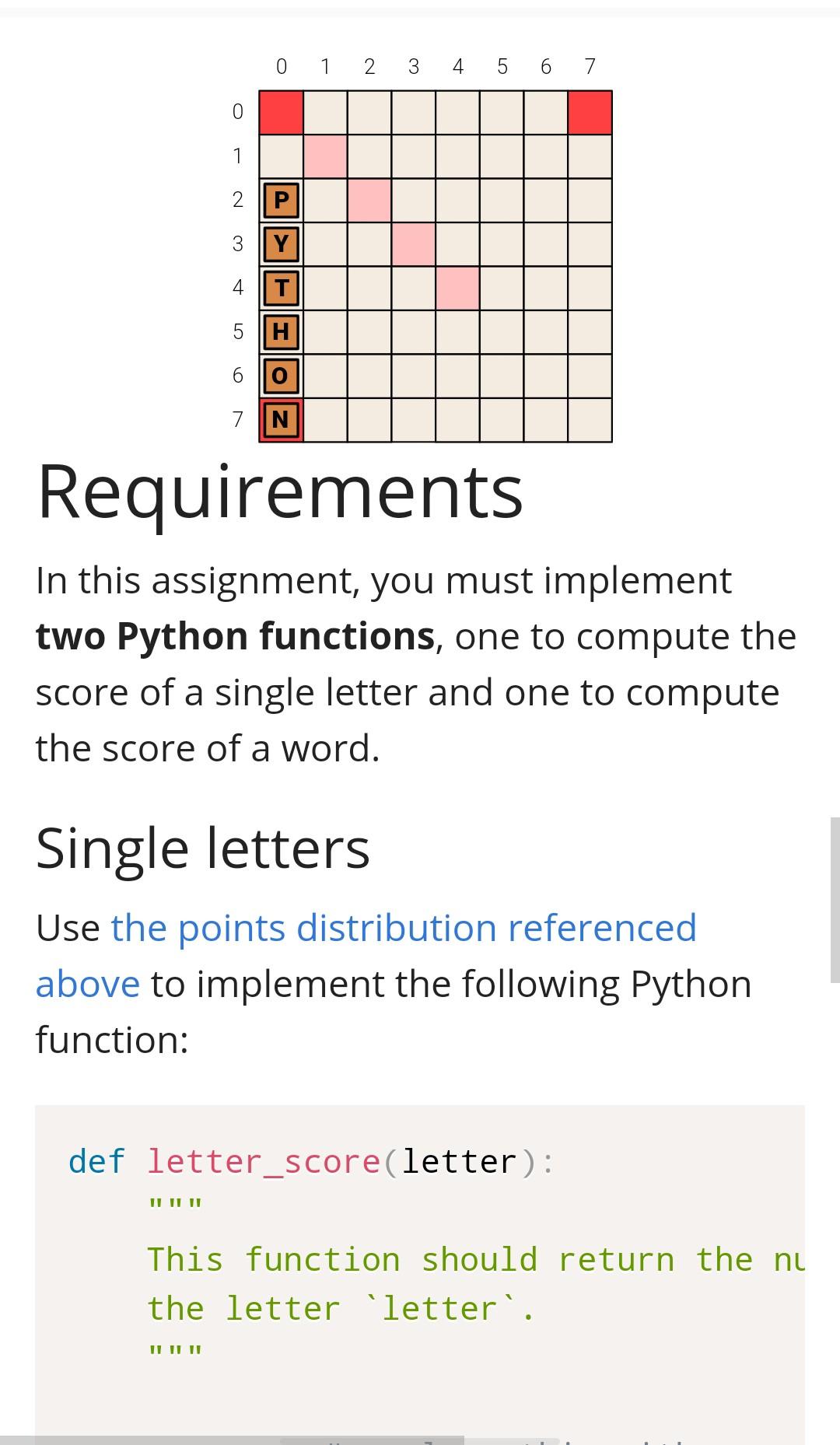 below). Different letters are worth different numbers of points in Scrabble. The