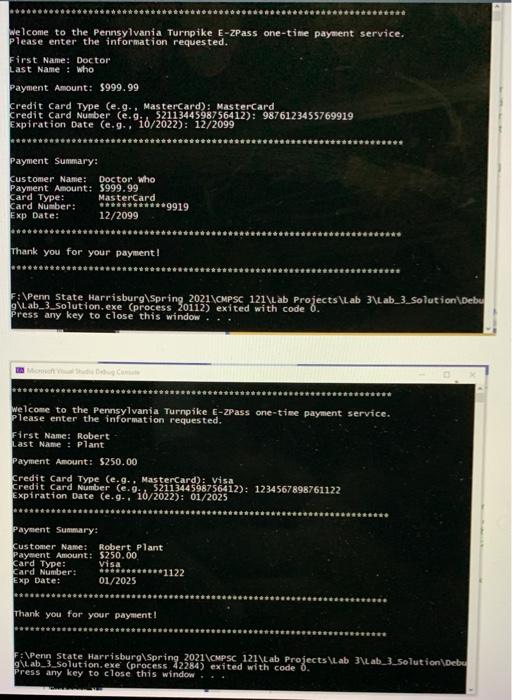 or more sample runs to me by the deadline. Late submissions will