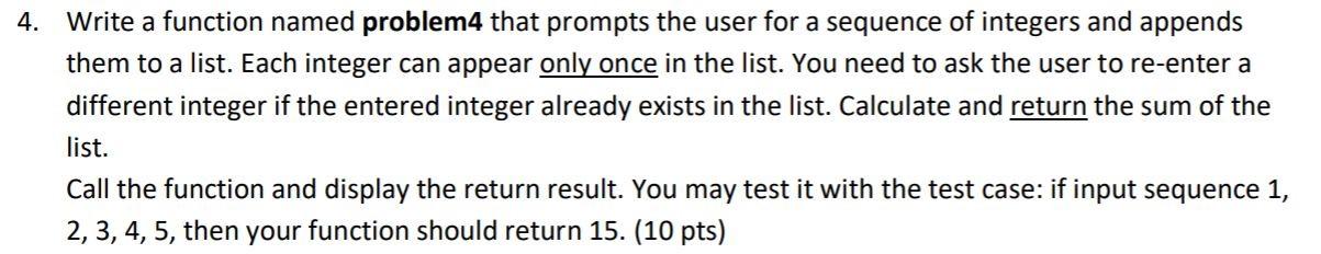 module would be Smith_John_final.py. In the module, add the following functions: 4.
