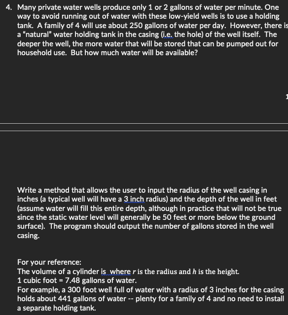 from the user's keyboard. Display each string, along with its width, on