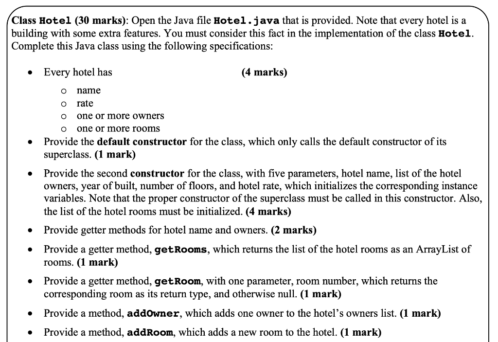 for Hotels. Hotel is, actually, a Building, with some extra features. Each