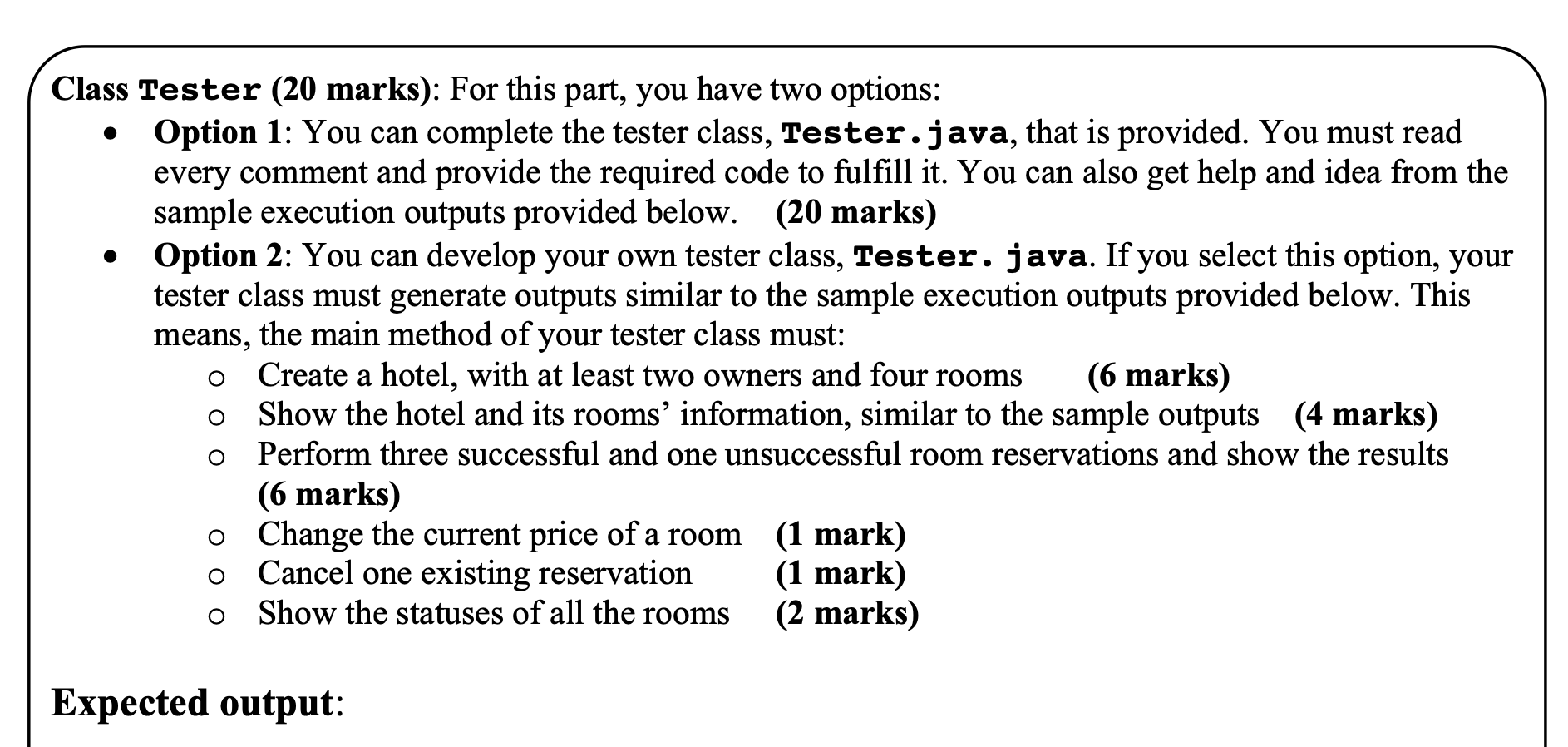 its own calendar, to keep its reservation records. To implement and test