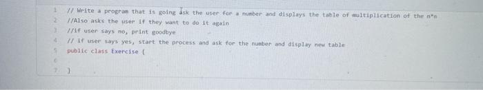 in Java, 2 W/ Write a program that is going is the