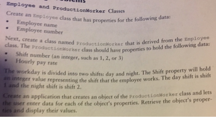  C# windows form app Create an Employee class that has properties
