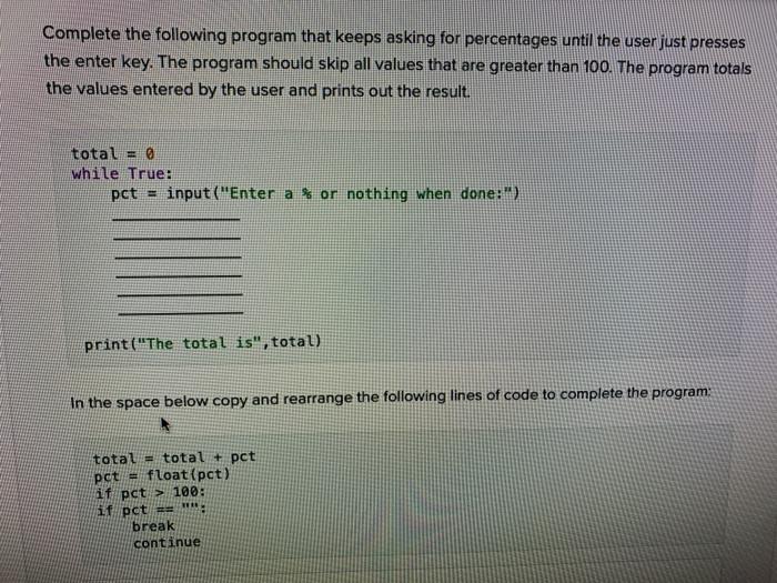 same quesdtions Fill in the blank so that the following program randomly
