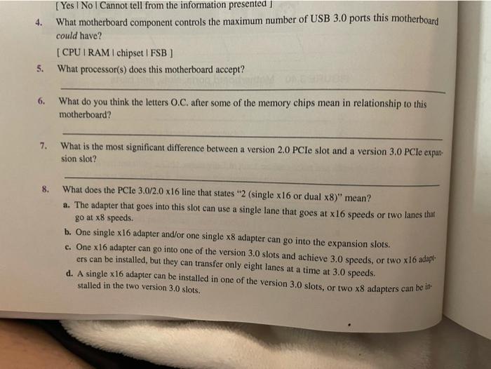 Analysis Objective: To identify various motherboard parts Parts: None Procedure: Using the