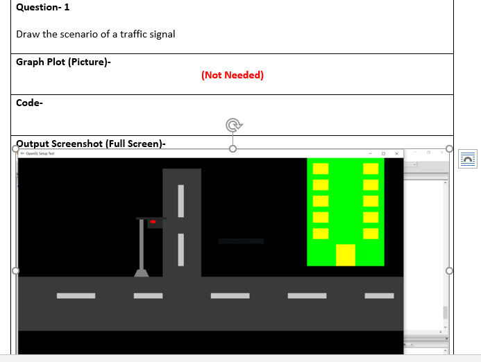 Computer Graphic - must be write code using GLUT Draw a secnario