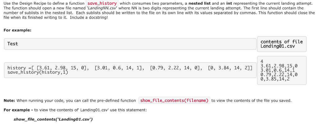  Python Language ! Use the Design Recipe to define a function