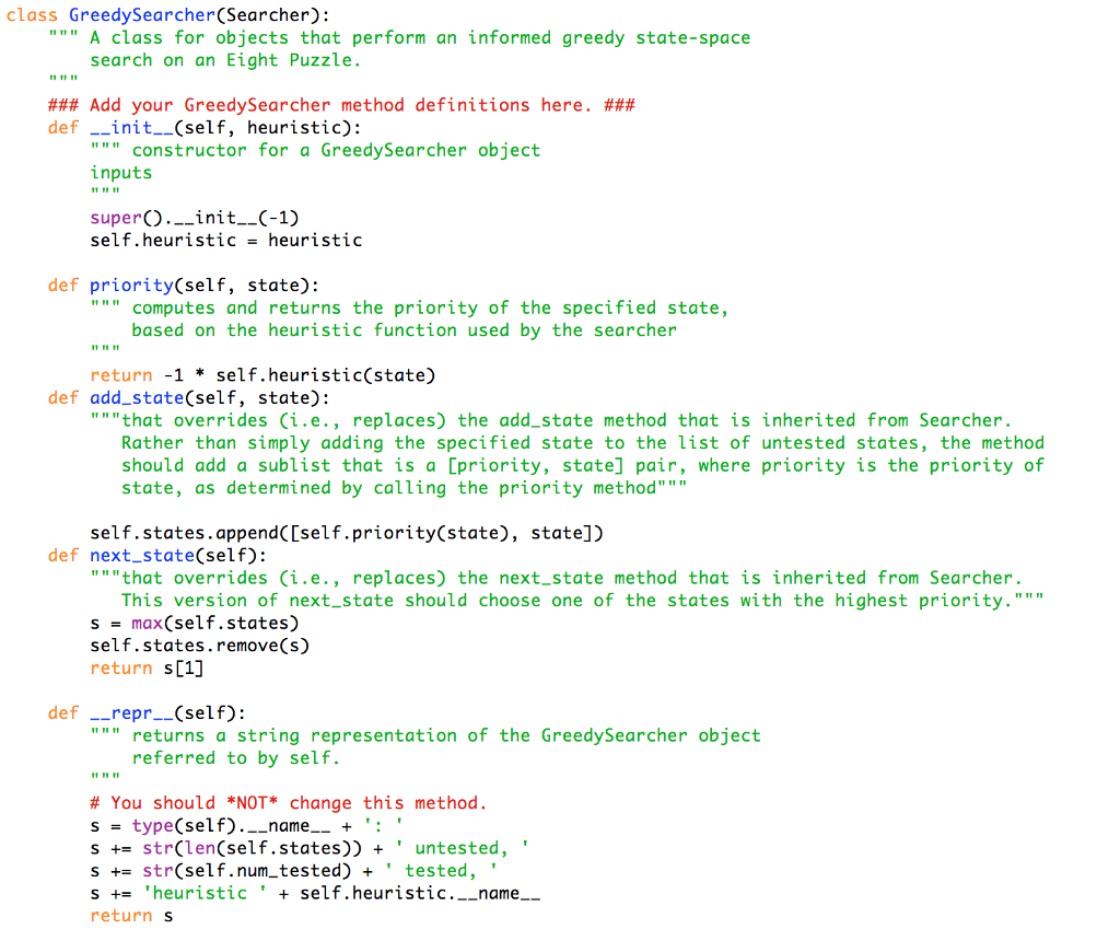 many additional moves are needed to get from state to the goal