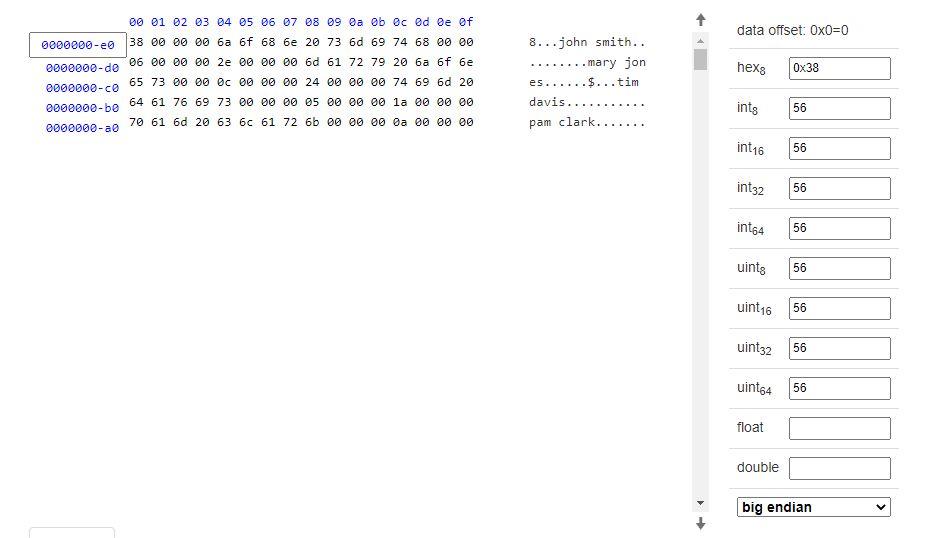 FILE1 FILE 2 Question: data offset: Ox0=0 00 01 02 03 04