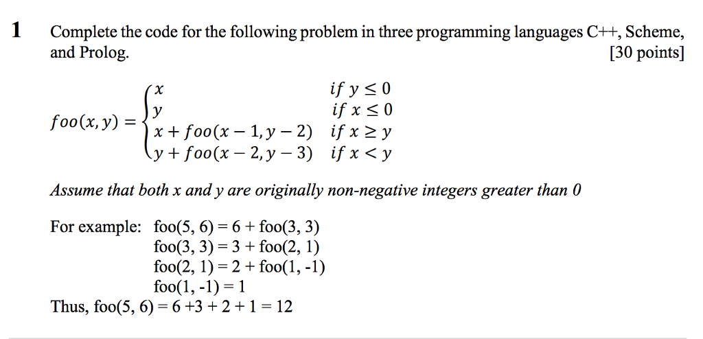  Complete the code for the following problem in three programming languages