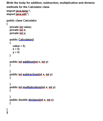 Hello This question is related to java Please no handwriting Thank you