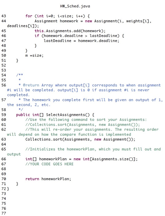 weights (the relative importance of the homework towards your final grade), and
