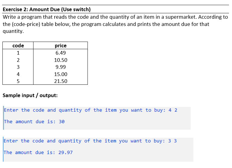 program that inputs the month number. Then the program shows one of