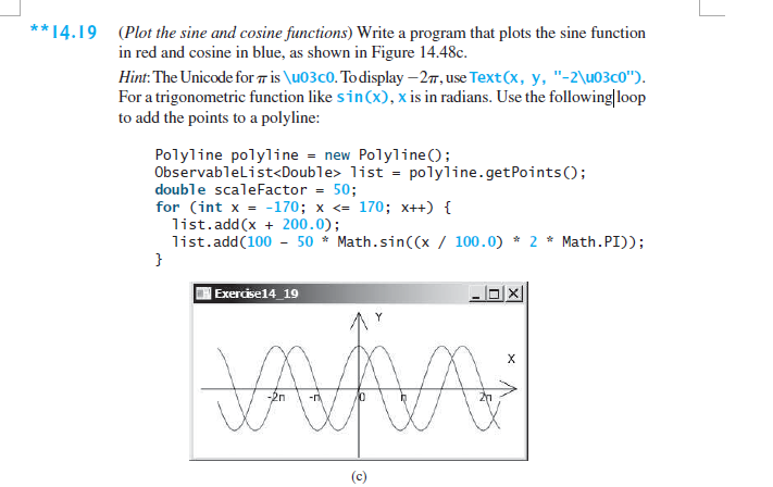 Introduction to Java Write a program that plots the sine function in