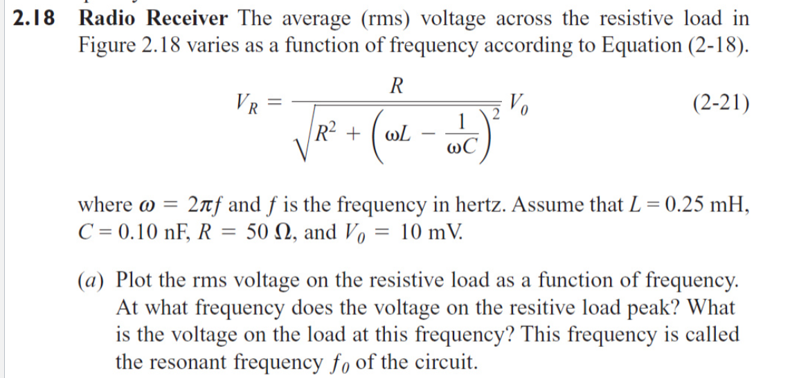 PLEASE USE MATLAB You only need to do the plot described in