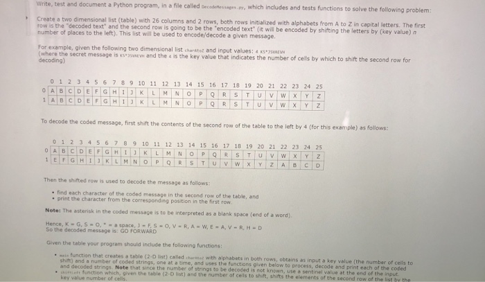  thanks Write, test and document a Python program, in a file