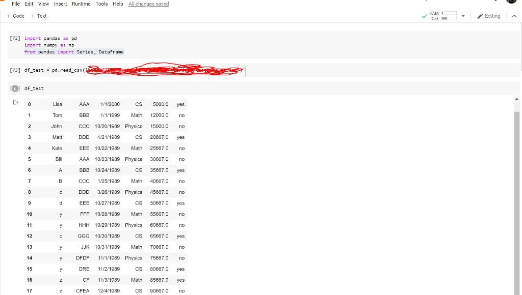  File Edit View Insert Runtime Tools Help All changes saved +