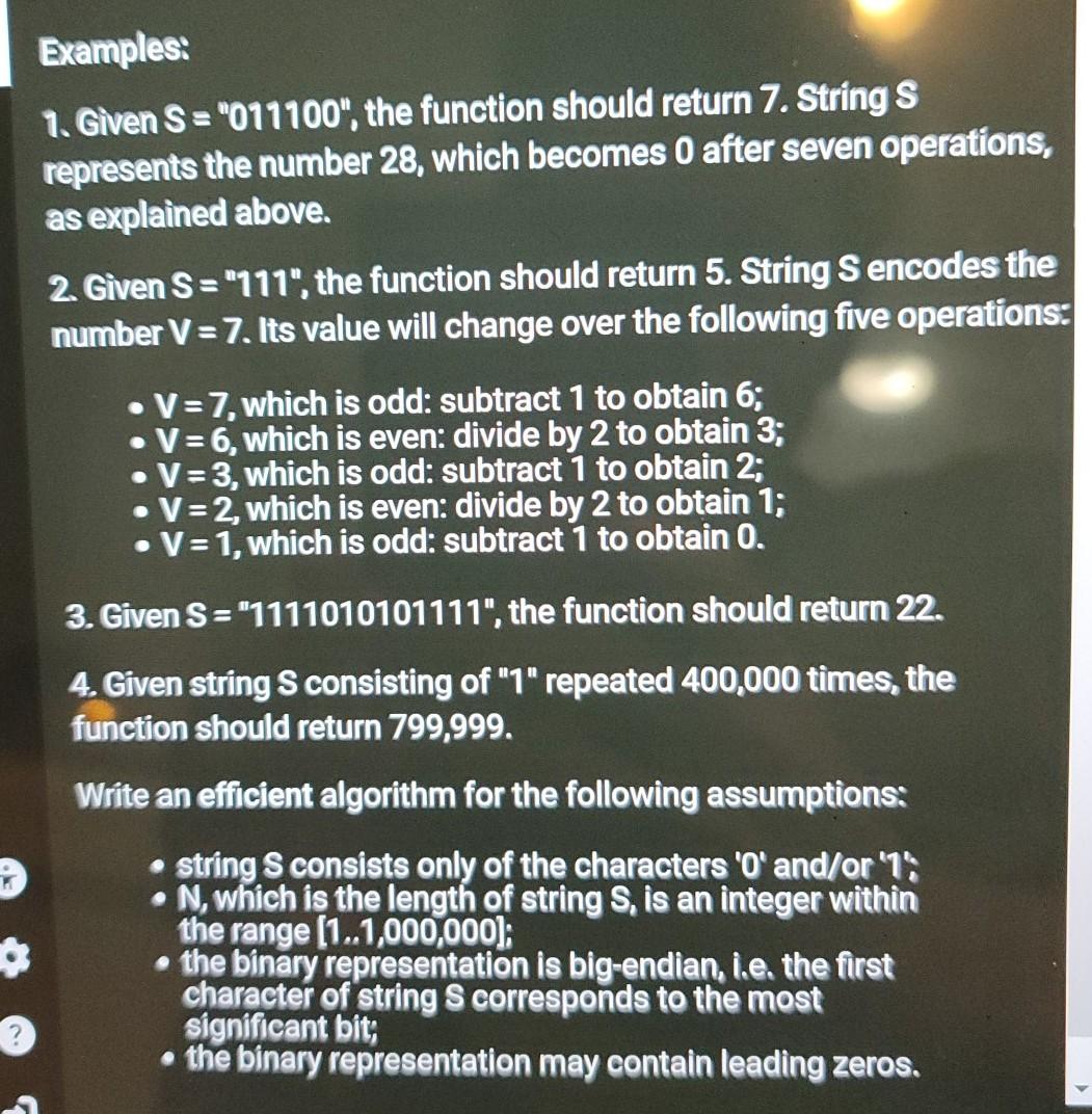 test runs. Thank you! Task 2 You are given a string of