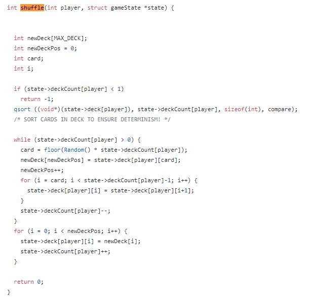 struct gameState newGame() struct gameState g malloc(sizeof (struct gameState)); return g struct