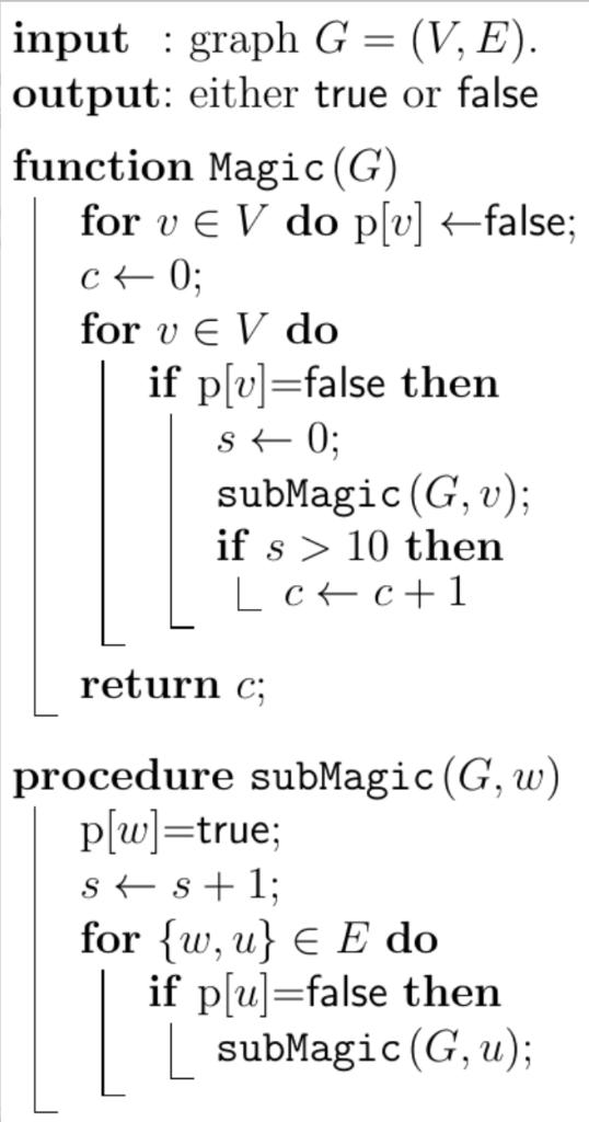 Q2 What am I? Consider the function Magic, whose pseudocode is illustrated