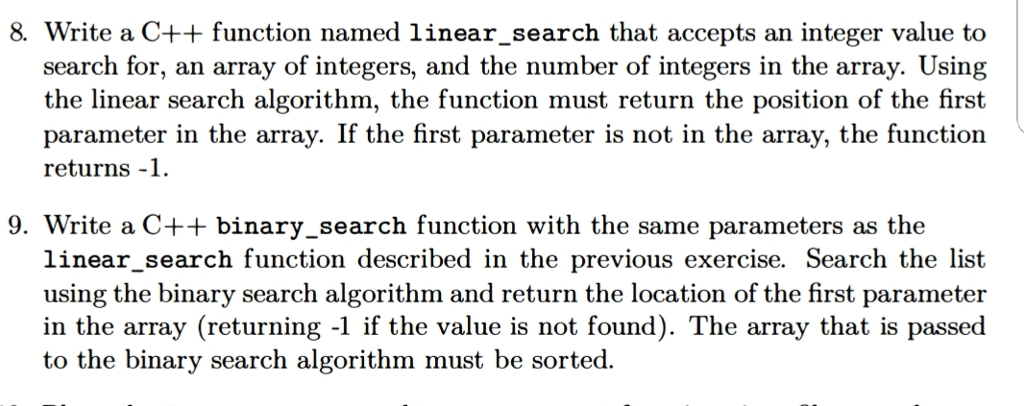 c++ help with Question 9, Thank you! test code and header for