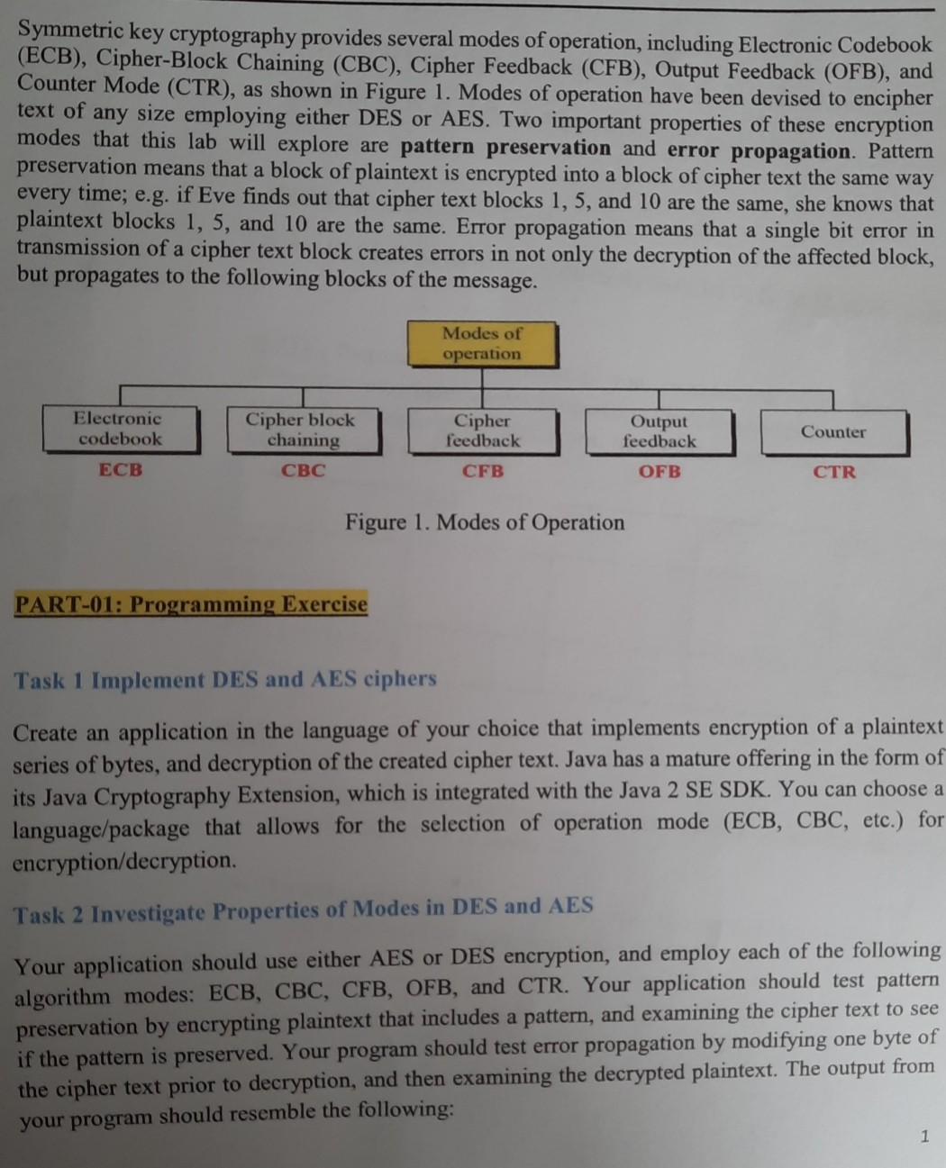  this is cryptography , please help Symmetric key cryptography provides several