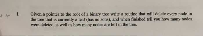  C++ Given a pointer to the root of a binary tree