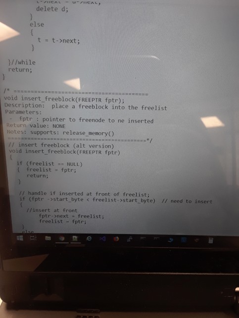 = 0; freelist -> end_byte = amount - 1; freelist -> size