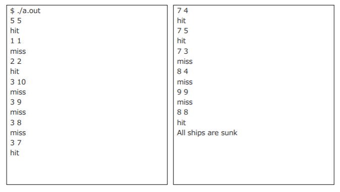 #include #include #include struct Ship { char name[32]; int left; int right;