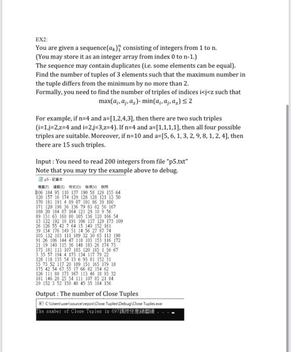 C programming Follow the input and output method EX2: You are given