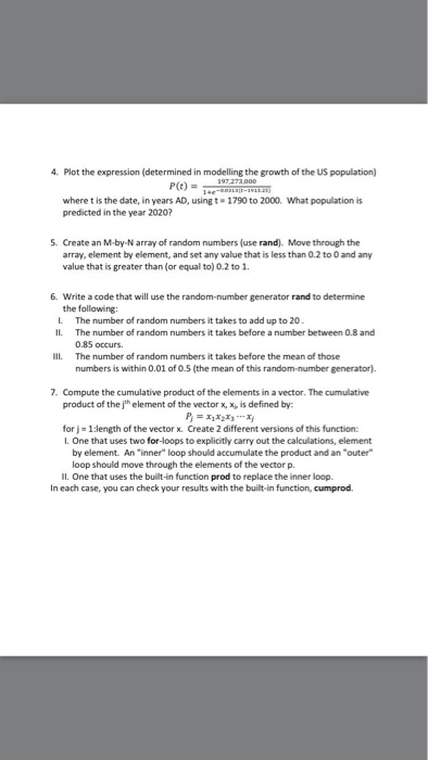 for the following exercises separated by comments and upload it on D2L