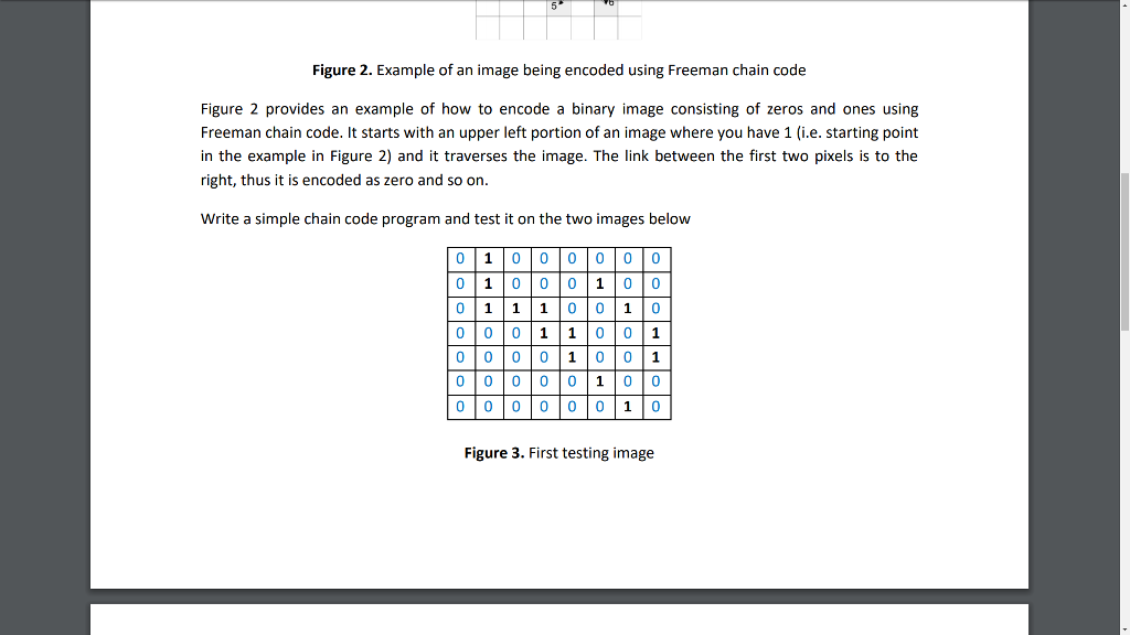 processing operations on what is called chain coding. Chain coding is an