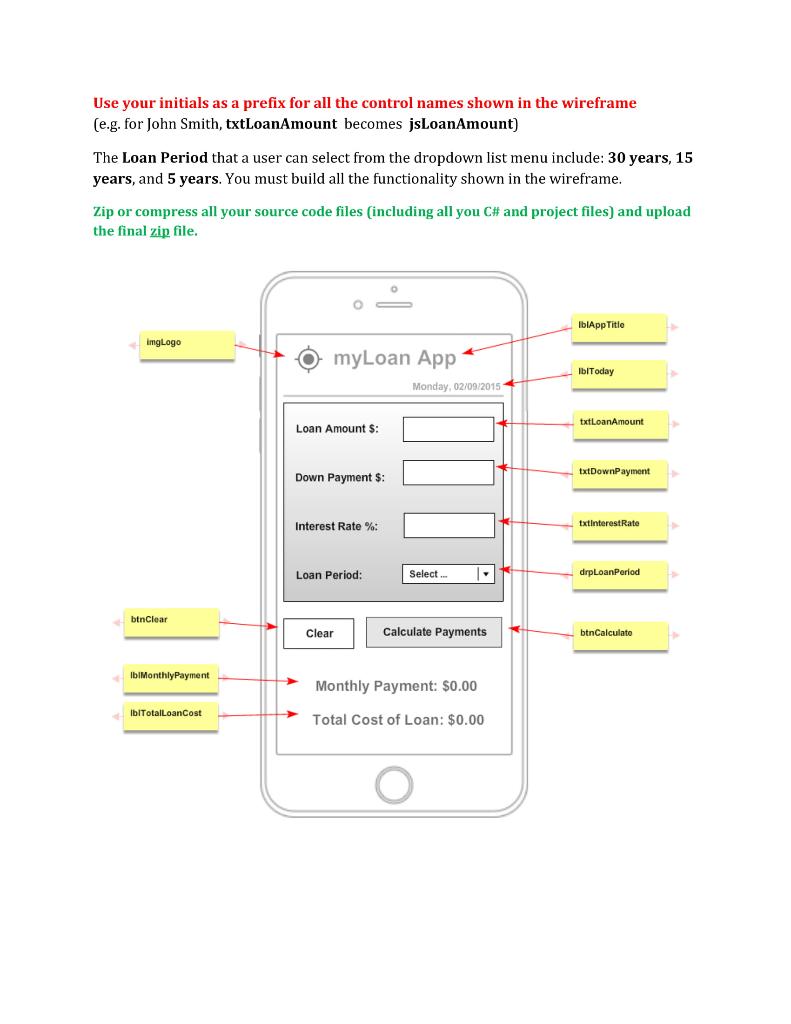 Calculator App Problem Statement: Build a Monthly Loan Calculator Web App that