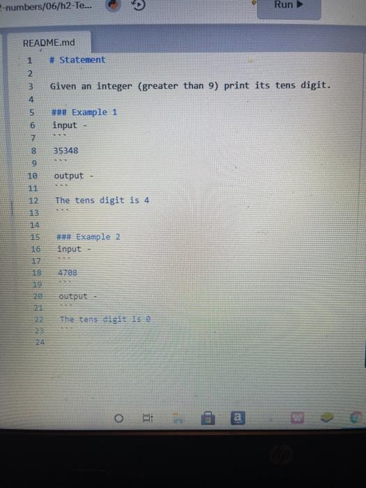 x o Hepli 20/2-numbers04h1-Apple-sharing-lifeofbiola#README.md umbers/04/h1-Ap... Run README.md 1 # Statement 2 3