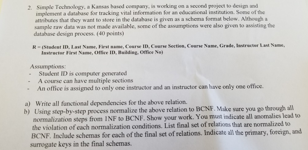  please help answer with little bit explain Simple Technology, a Kansas