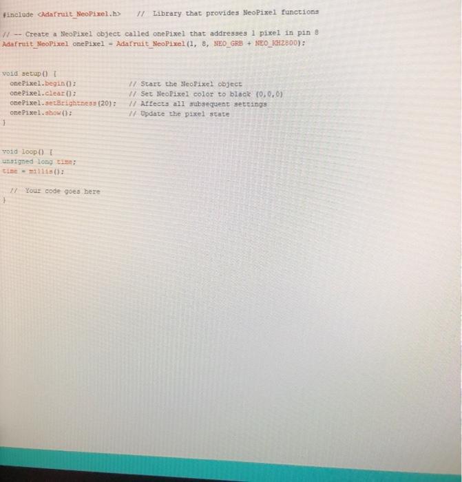 the attatchment (3 pts) Read the current the system clock with millis()