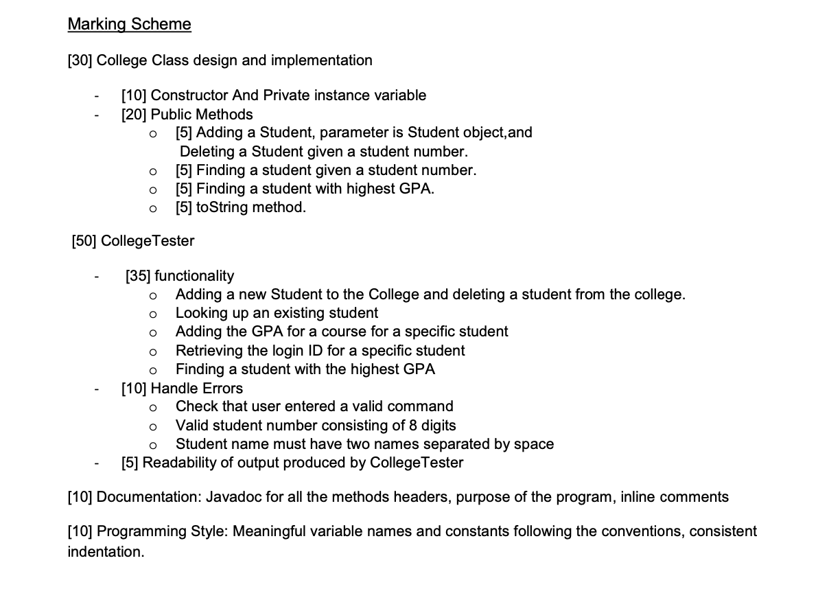 for this with the internal documentation using javadoc notation. thank you) --Below