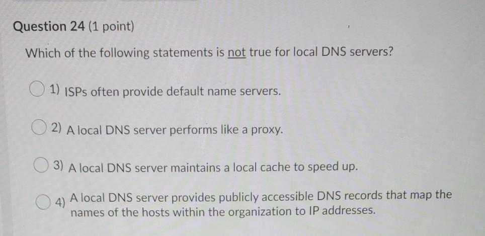 networks? 1) physical access 2) residential access 3) company (institutional) access 4)