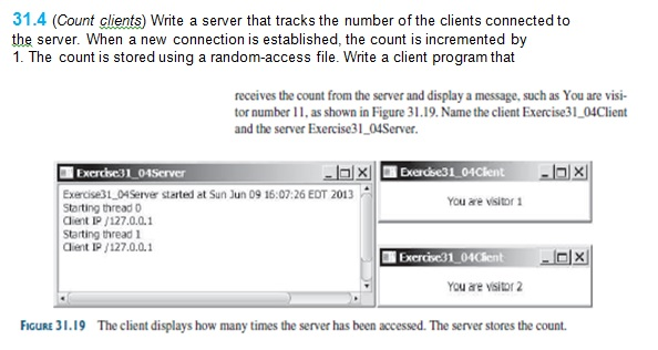 31.4 Java Chapter 31 LISTING 31.4 MultiThreadServer.java 1 import java.io.*; 2 import
