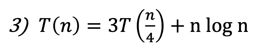  Determine which case is the master theorem and write the complexity