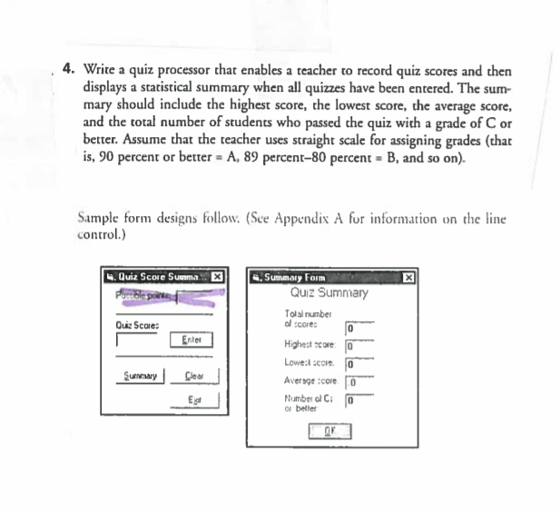 This code is written in visual basic 17. 4. Write a quiz