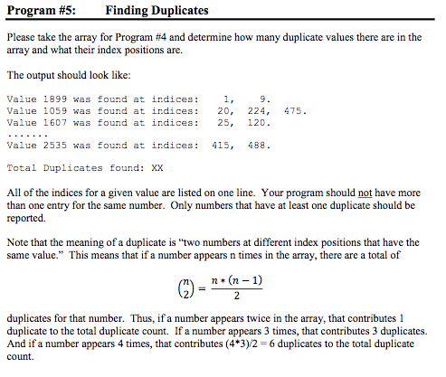 i need problem 5 soluation: This is proplrm 4 with the arry
