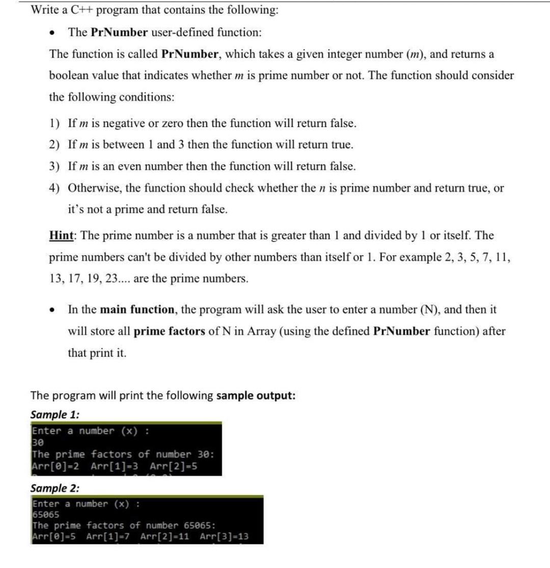  write in c++ language Write a C++ program that contains the