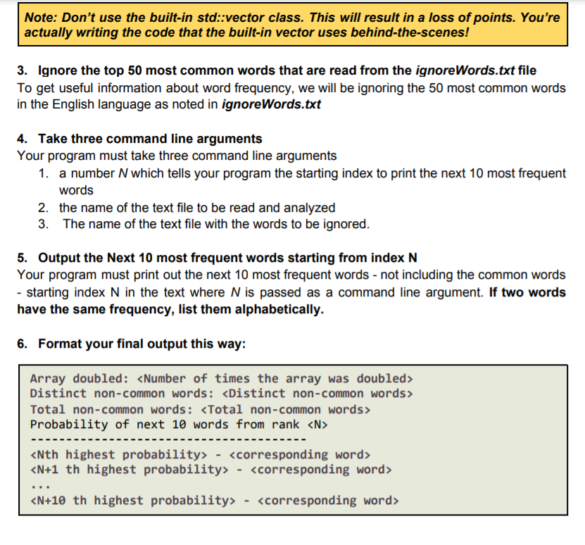 in C++) OBJECTIVES 1. Read a file with unknown size and store