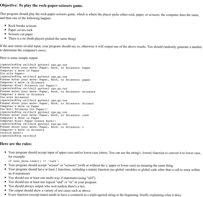  This Question is about Python. Please make sure to follow the