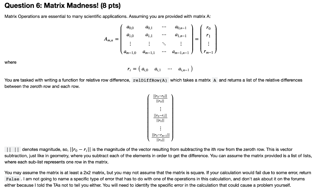 In Python/Jupyter, ***TEST CASES MUST RETURN TRUE*** keep same format as provided