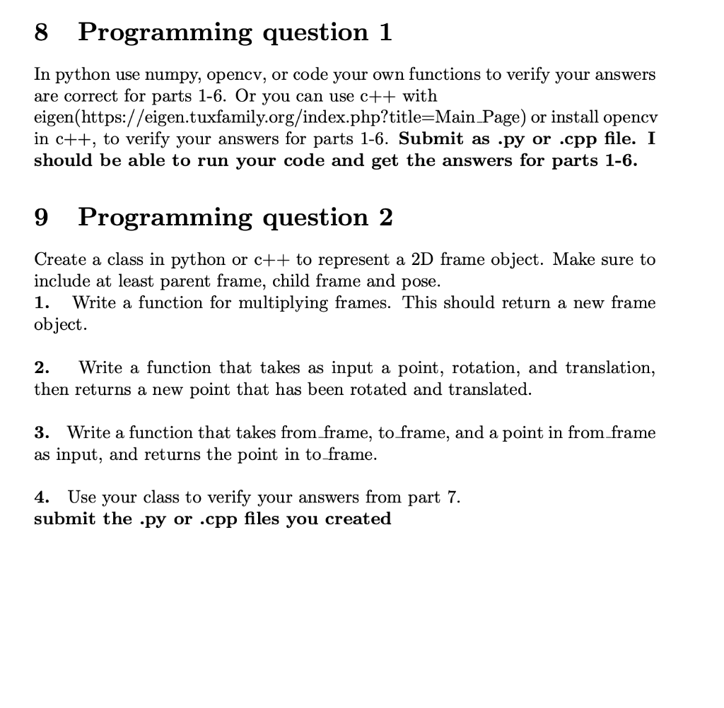  please do this asap 8 Programming question 1 In python use