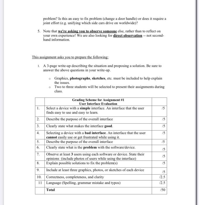 discussed error and design in class, spend a few days observing the