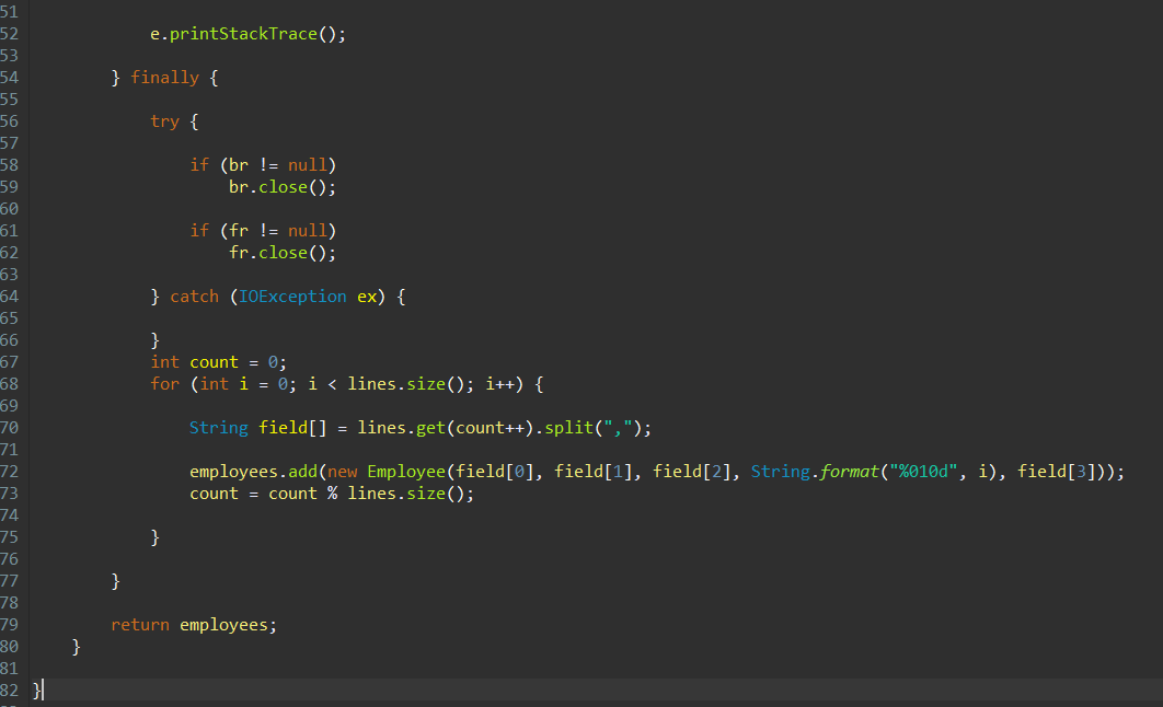 { return firstName; } public String getLastName() { return lastName; } public